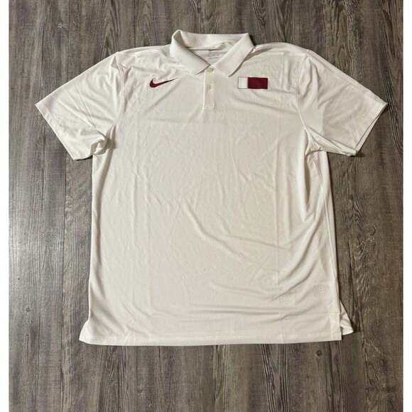 Nike Pro Elite Qatar Dri-Fit Polo White Men’s CT0758-100 Team Size Medium - XL - Picture 1 of 4